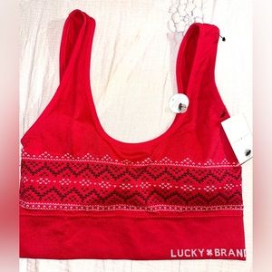Lucky Brand sport bra, red , size Large